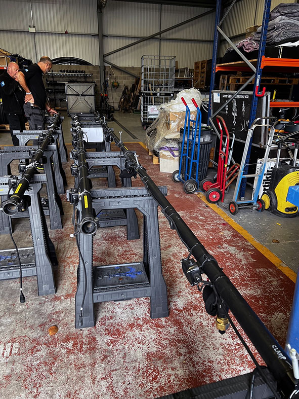 Prepping touring equipment for revival. 🌧☔ #rainmakers #teamwatersculptures