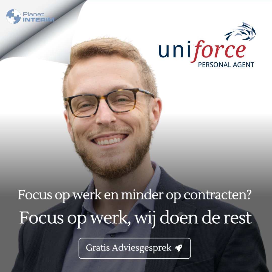 planetinterim's tweet image. ZZP'er? Plan Nu je Gratis adviesgesprek! 
Uniforce Personal Agent is jouw persoonlijke detacheerder die alles voor je regelt. 100% Juridische en Contractuele Zekerheid.

Info: uniforce.nl/voor-zp-ers/pa…

#planetinterim #uniforce