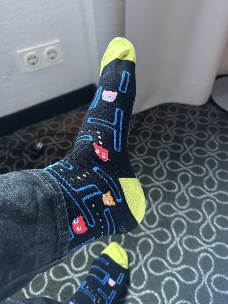 Putting on my good luck socks for the first official day of ⁦<a href="/gamescom/">gamescom</a>⁩ #gdaygamescom