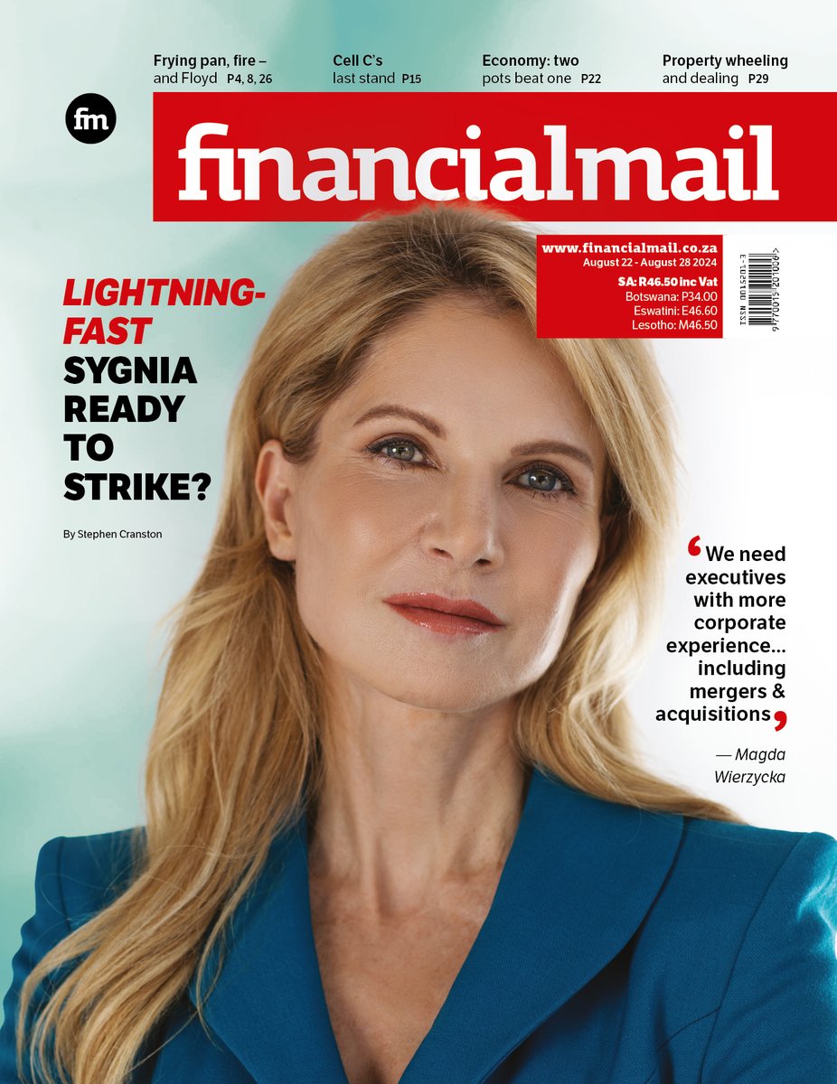 FinancialMail's tweet image. In this week's edition of the @FinancialMail:
*Is Sygnia ready to strike?
*Cell C's last stand
*Two pots are better than one
*Renergen proves how hard mining is
Read these and more, get your copy in stores and online today!
