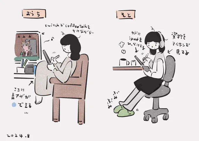 おうち作業は青あざスタイル✍🏻
(どうにかせい)
#kuristudiomemo 