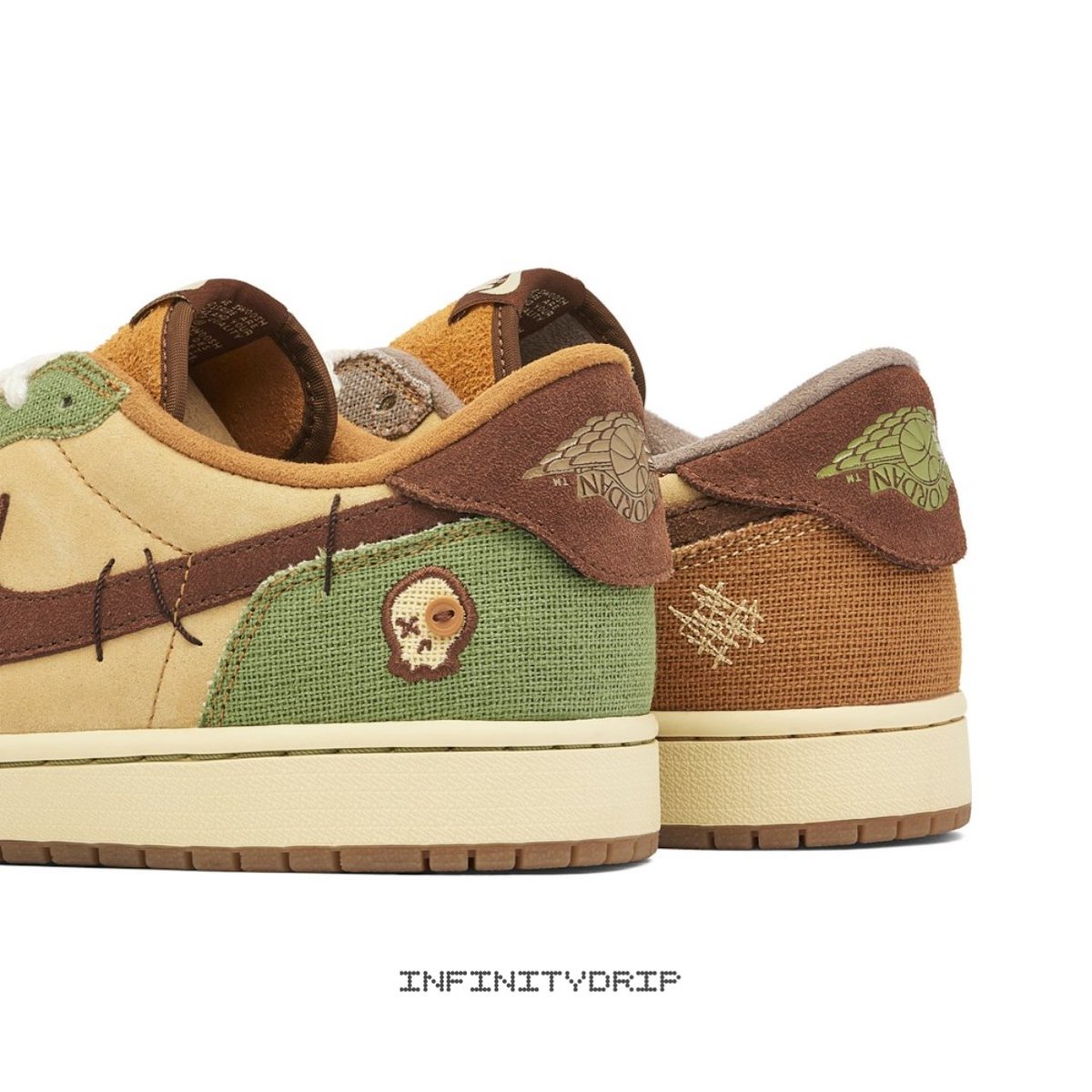 infinity_drip's tweet photo. Inspired by voodoo dolls this Jordan X Zion Williamson Air Jordan 1 Low OG "Voodoo" features a beige-coloured suede on the contrasting panel detail, round toe and a branded insole.

Don't miss out, order sizes 39 to 45 EU via https://t.co/LBcJGlw1BG https://t.co/k8dKU8JSqC