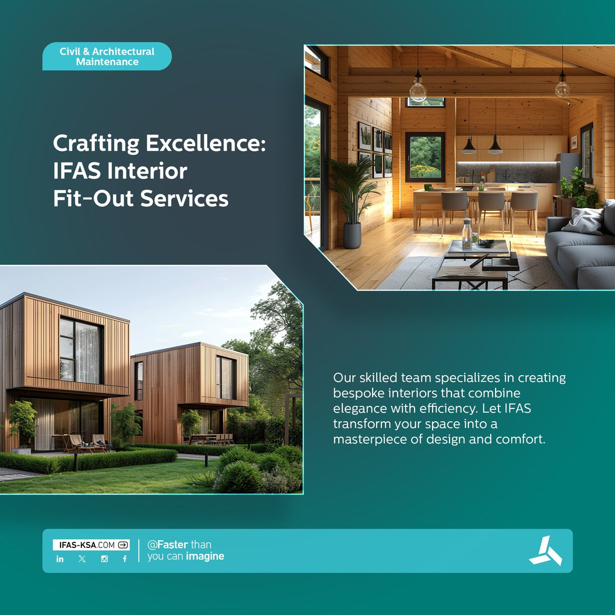 IFAS_Co's tweet photo. 🎨✨ Transform your spaces with IFAS Interior Fit-Out Services! From concept to completion, we ensure every detail is perfected. Trust IFAS for quality craftsmanship and innovative designs. ✨🏠 #IFAS #InteriorFitOut #CraftingExcellence #InnovativeDesigns #FacilityManagement https://t.co/W4aHu65mAj