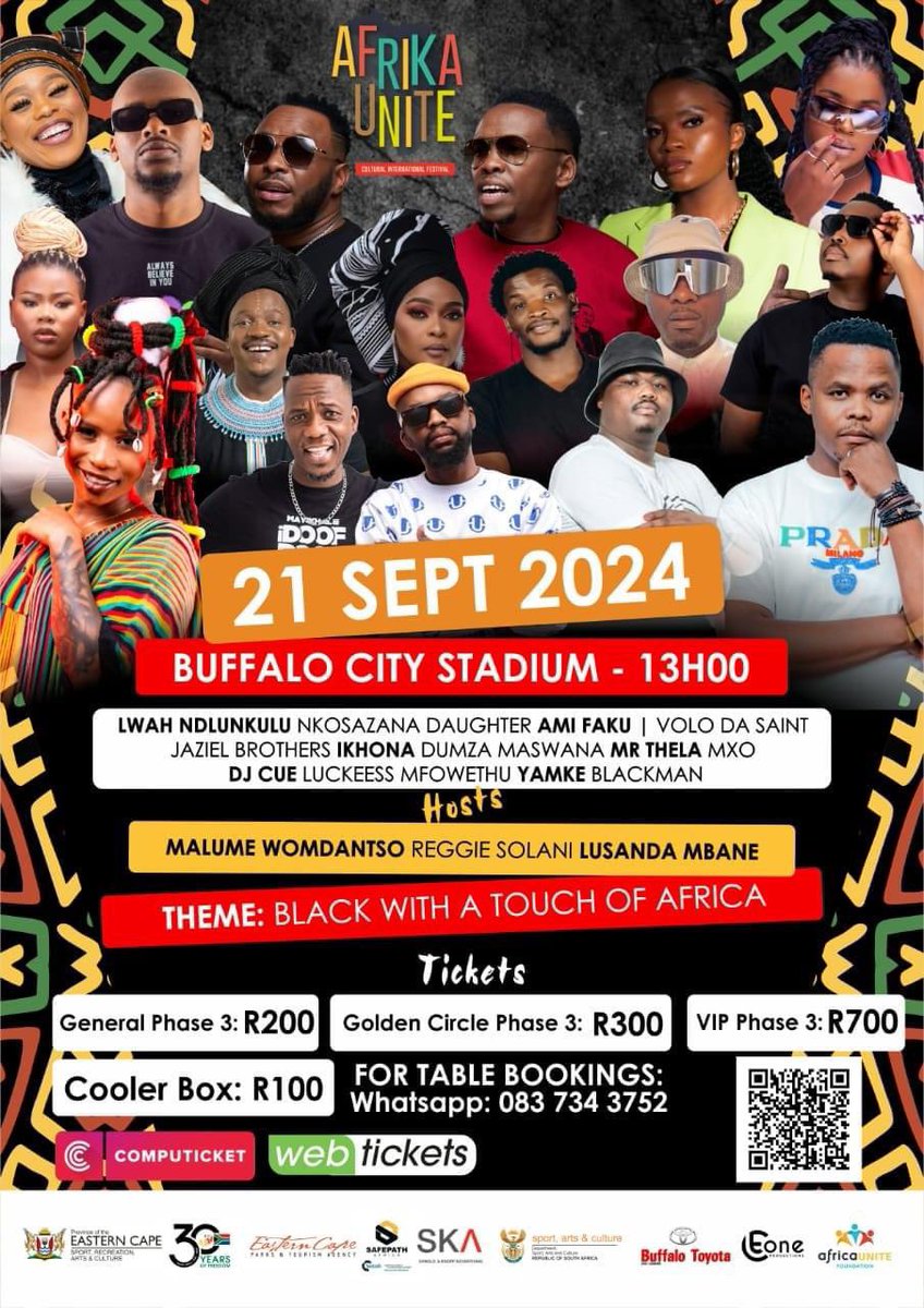 Pleased to announce that I will be joining a Galaxy of stars  at the Africa Unite Cultural Festival. #Yamke #Siyelento