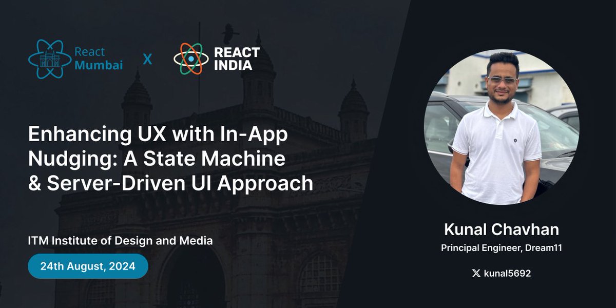 Our third speaker for the event is <a href="/kunal5692/">Kunal Chavhan</a> 🥳