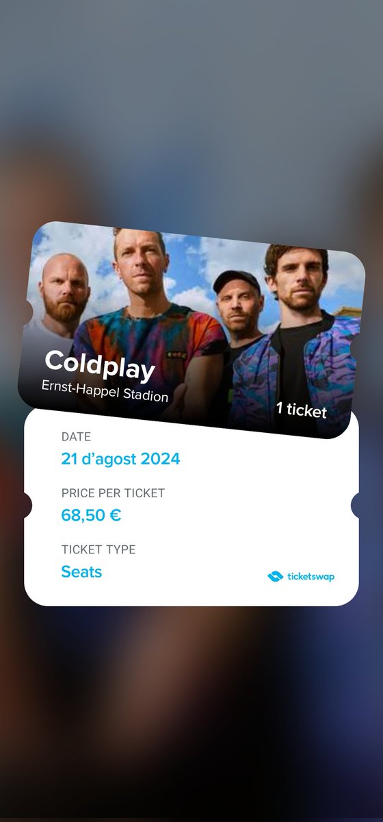 SecretName0193's tweet photo. Tickets for coldplay in Vienna todas, very cheap!
https://t.co/4s4dlsp6cX https://t.co/QwQcOHWXT7