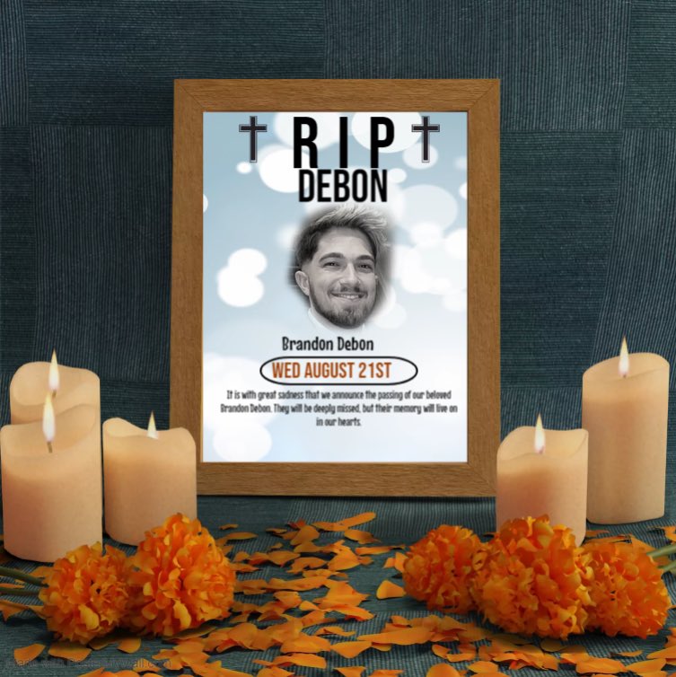 darrenmcg_'s tweet photo. Obituary for Brandon Debon

It is with heavy hearts that we announce the untimely passing of our dear friend, Brandon Debon. Brandon left us too soon, having tragically succumbed to the overwhelming onslaught of being "Yapped too" by Saskia and Ballum. https://t.co/O6DNUKF4Kp