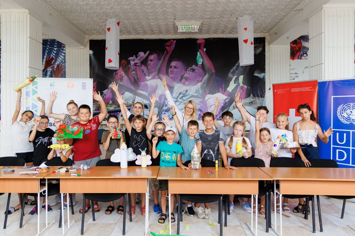 UNDPMoldova's tweet photo. 🌍 222 local and diaspora children &amp; youth joined "United for Eco Localities" summer camps across 🇲🇩, exploring ecology, traditions &amp; forging lifelong bonds. Supported by @UNDP &amp; @SDCMoldova, the camps boost social cohesion &amp; strengthens community spirit! https://t.co/wsRVQIskaa https://t.co/7FtfuhGEJW