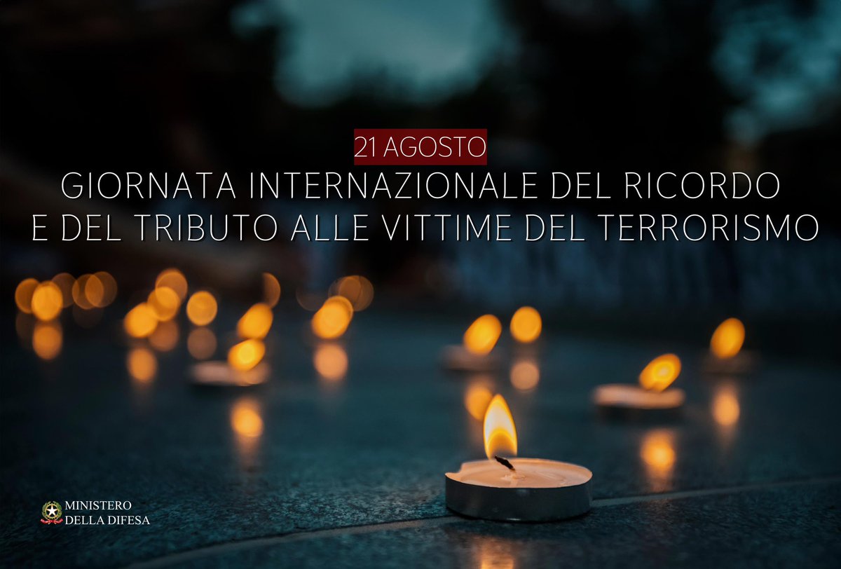 MinisteroDifesa's tweet photo. #21agosto
#GiornataInternazionale del Ricordo e Tributo alle #Vittime del #Terrorismo
"Il mio pensiero va alle famiglie dei Caduti, militari e civili che hanno sacrificato la loro vita per difendere i nostri valori di libertà e democrazia. La loro sofferenza è la nostra. Nel loro ricordo, continueremo a operare con determinazione per garantire un futuro di pace e sicurezza alle generazioni a venire". Così il Min. @GuidoCrosetto