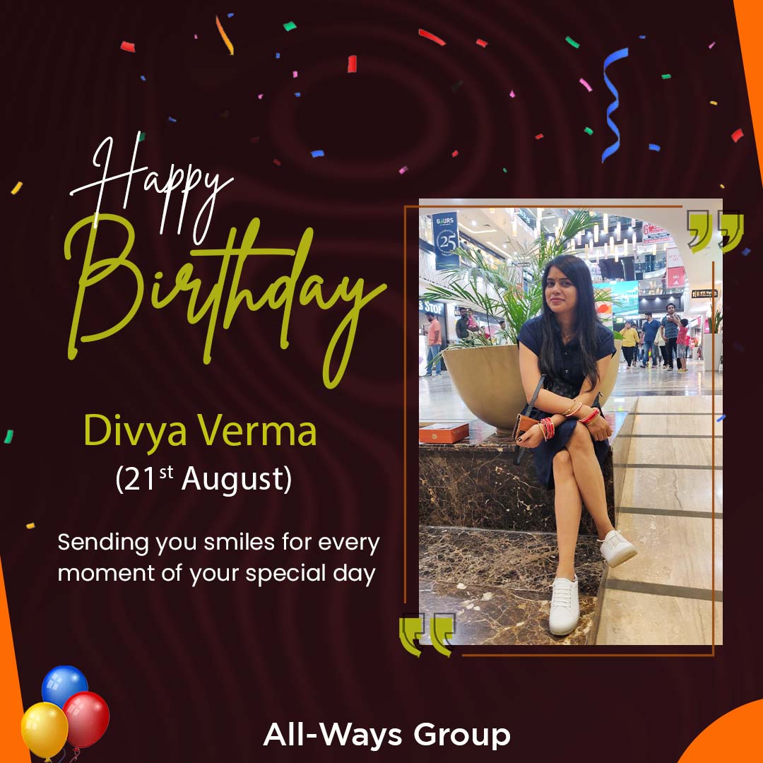 ways_india's tweet photo. May this year be your best one yet! Happy Birthday, Divya Verma! Sending you all the love and positive vibes your way. ✨🎂🎁

#happybirthday #happybirthdaytoyou #happy_birthday #happybirthdaycake #birthday #celebration #birthdaycelebration #birthdayfun #mybirthday https://t.co/KOXP6YB8KD