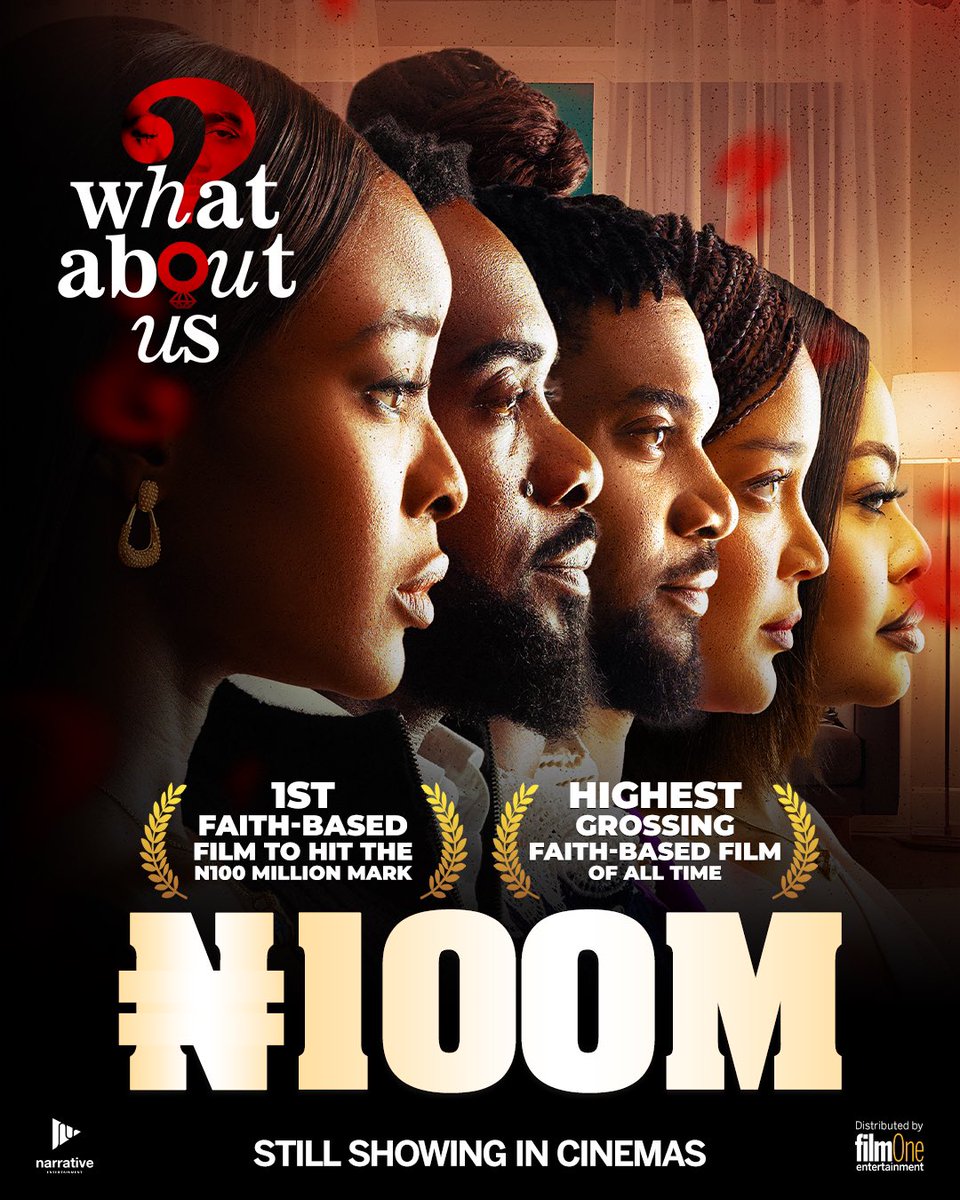 NarrativeEnt's tweet image. Highest grossing faith-based movie of all time!
What About Us has hit such a milestone!
Thank you for watching What About Us!🔥
What About Us is still showing in the cinemas nationwide!
Watch it today!
#whataboutus #stillshowinginthecinemas #highestgrossing