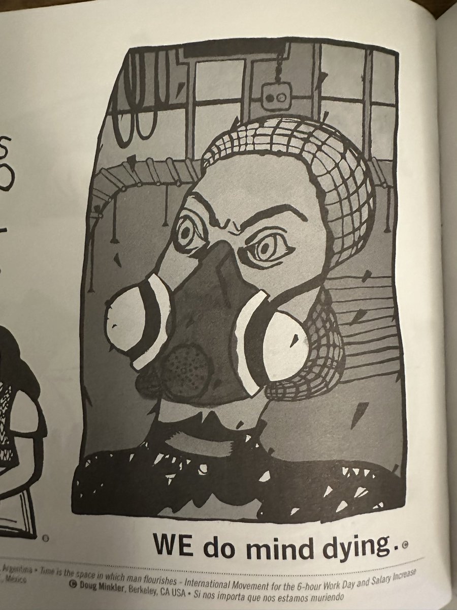 1/2 Published in a book of radical art, 2008. “WE do mind dying.” By Doug Minkler, Berkeley, CA