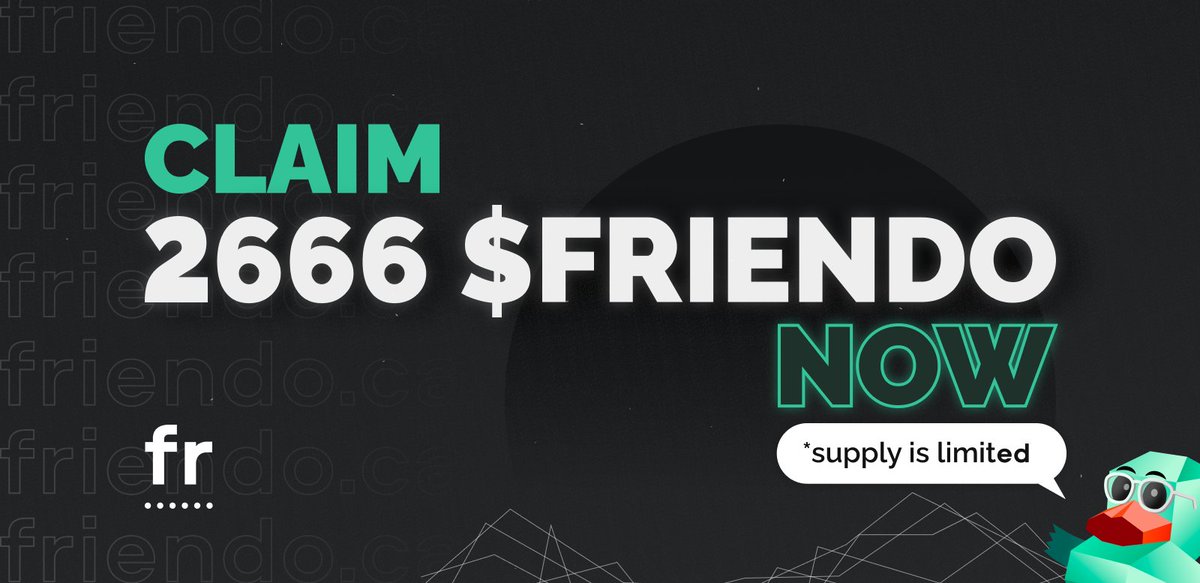 Claim Your $FRIENDO Now!

Take the first step to monetize your social circle.

Don't miss out — FCFS basis🧵👇