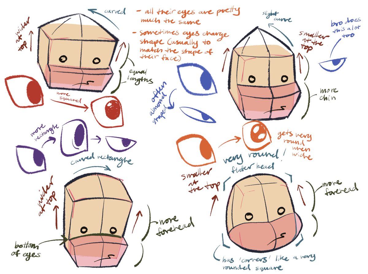 Here are some messy notes for how to draw the rise turtles! This was for someone in my discord but I thought I’d post them here too in case it might be useful to someone else :)