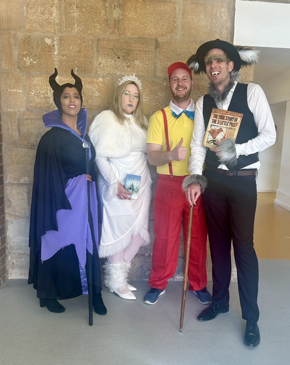 GoversJeffrey's tweet photo. #BookWeek Parade Extravaganza at #BayanamiPS. Convinced students to advocate for my fellow victim book characters, by arguing and defending these poor misunderstood villains and getting their names cleared once and for all. #Maleficent #BigBadWolf #IceQueen #CBCA2024 https://t.co/4BD8Bp0vOf