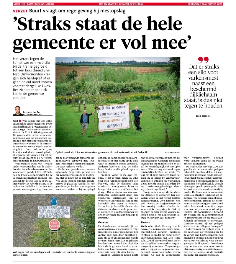 JanEichhorn1's tweet image. Vandaag in de Schager Courant. 
Staat straks heel #HollandsKroon vol met #mestsilo's? Ook de #mestzak is in opkomst.

En wat zit daarin? 
Overtollige mest uit #Brabant! 😠

Waarom lossen ze daar hun eigen #mestoverschot niet op? 

Minder vee = minder mest.