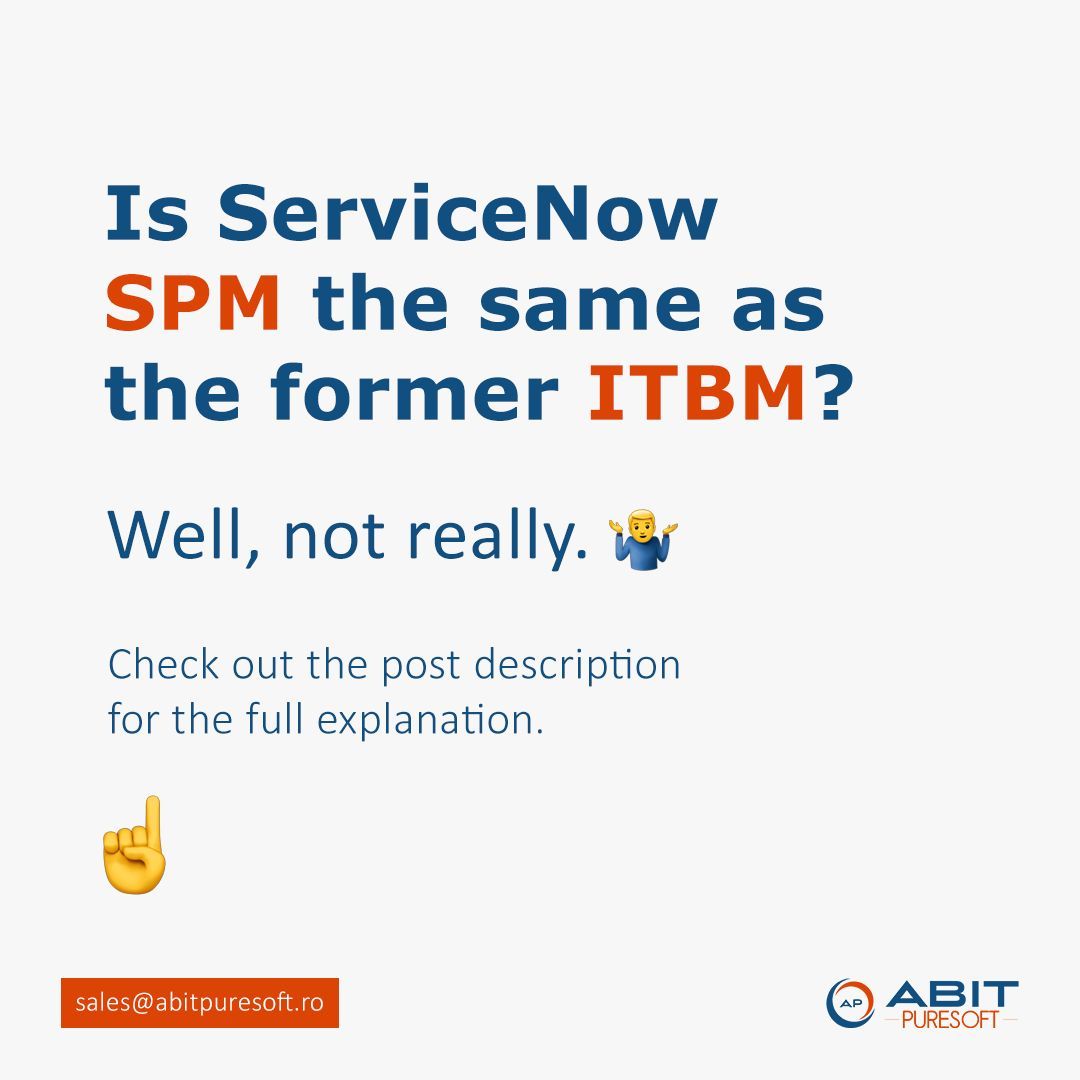 APuresoft's tweet photo. ServiceNow SPM builds on ITBM, enhancing it with strategic alignment, financial management, and project execution.

ITBM focused on IT resources, but SPM goes further by aligning projects with business goals, optimizing resources, and driving impactful results. 🚀 

#ServiceNow https://t.co/ZJk15nlRRM