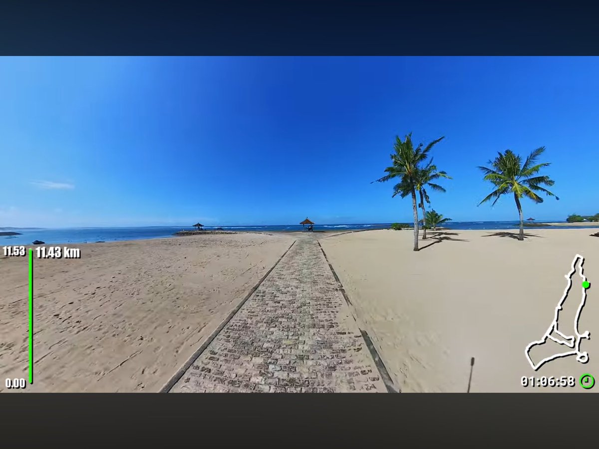Jogging around beautiful Bali (YouTube, Treadmill). Tough to get started this morning. Not far, not fast but good physically and mentally 🧠 💪 🏃‍♂️ 🏝️ Have a great Wednesday!