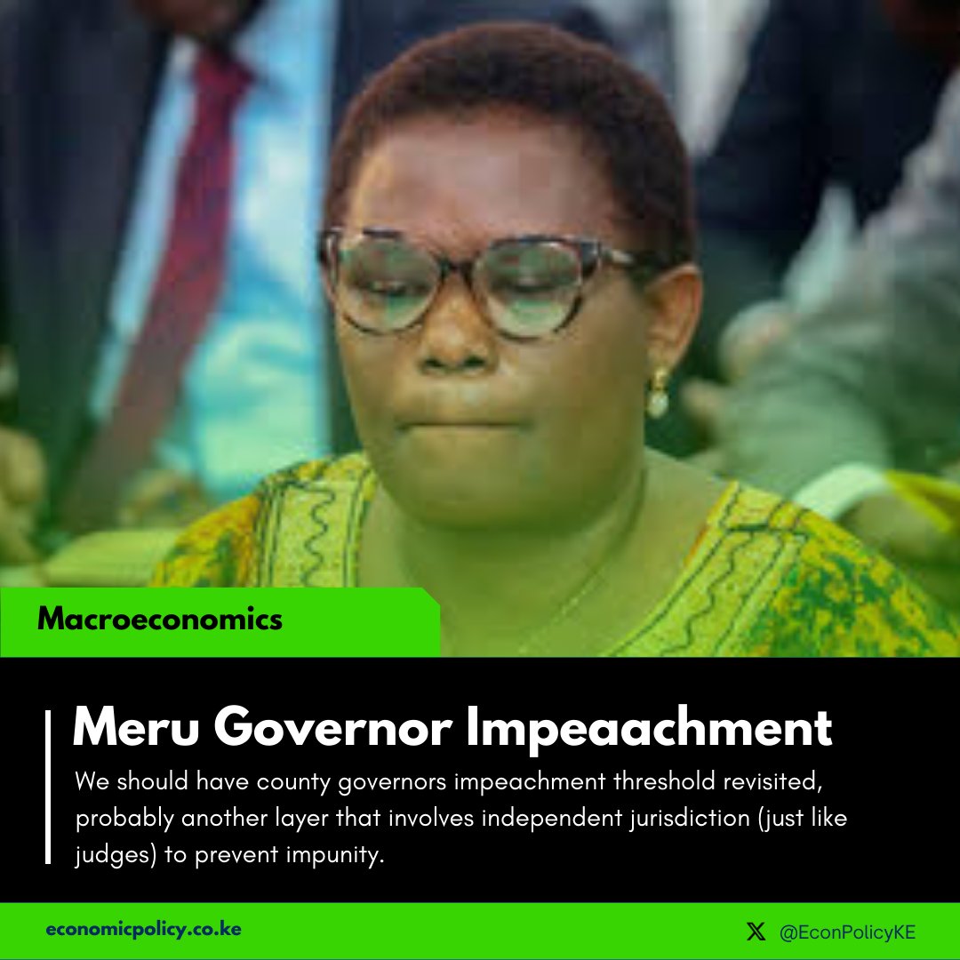 EconPolicyKE's tweet photo. As Ndegwa Njiru soars in his glory, we should revisit impeachment procedures against governors. MCAs might be people representatives, but we should have additional mechanisms to remove governors from office. The Kawira Mwangaza issue should serve as an example. https://t.co/wHxq6yYPTj