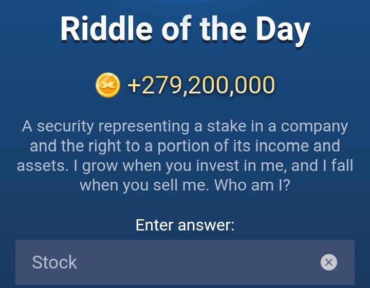 ListingGiveaway's tweet image. X Empire Riddle of the Day - August 21 

Riddle: stock
#XEmpire #tap2