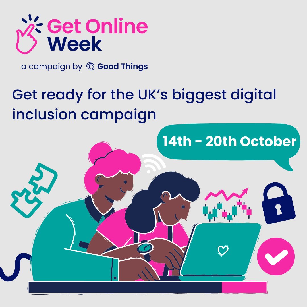 Get Online Week is coming - you know what that means?

Free merch! The first 350 hubs to register events can opt-in for free materials such as bookmarks, pens, calendars, posters, and more.

Register now to avoid missing out👇
bit.ly/3WOWKtZ