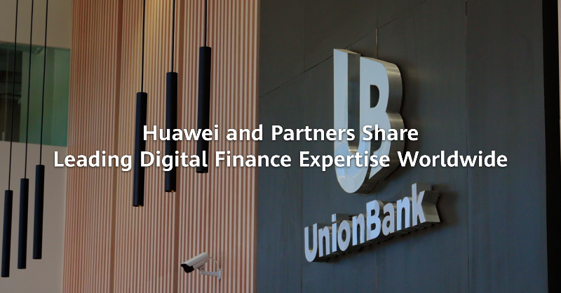 Huawei's tweet photo. UnionDigital Bank, based in the Philippines, has transitioned its core banking system to the cloud in partnership with #Huawei and Sunline. It aims to drive financial inclusion by providing accessible financial services to underserved communities. #HuaweiFacts #DigitalNow #WinWin
