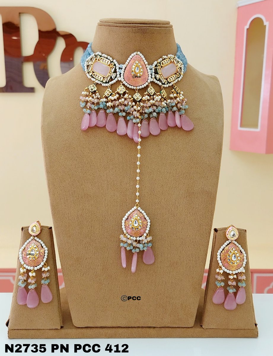 Pinkcitycraft's tweet photo. Best of kundan meenakari jewelry. We provide bulk stock for exclusive collection. contact on 7791907070. #jewellery #jewellerymaker #kundanmeenakari #pinkcitycraft #pccjaipur #jaipurjewellerymanufacturer #kundanmeenakari #traditionaljewellery #jewellerycollection #jewelleryset https://t.co/PnhIry9rvK