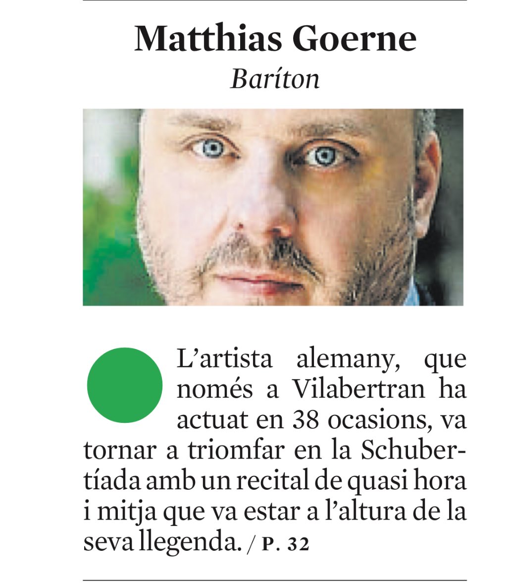 JordiMadd's tweet photo. .#Crítica a @LaVanguardia i🚦✅ 
3 primers #liederabend @schubertiada 2024 a #Vilabertran. 
Un #debut esperançador: K.#Maderer &amp; W.#Rieger
Una veu en estat de gràcia: K.#Konradi &amp; @CosmosQuartet &amp; @jpianomiddleton 
El 30è aniv. @GoerneMatthias al Festival &amp; A. #Schmalcz 
⭐️⭐️⭐️⭐️ https://t.co/Wi4jEP7uwH