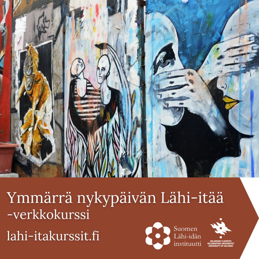 Haluatko oppia ymmärtämään Lähi-itää ja sen politiikkaa? Tule kaikille avoimelle ja ilmaiselle Ymmärrä nykypäivän Lähi-itää  -verkkokurssille! Kurssilla opit ymmärtämään nykypäivän Lähi-idän yhteiskuntia, kansoja ja kieliolosuhteita.
Lue lisää: lahi-itakurssit.fi/course/nykypai…
