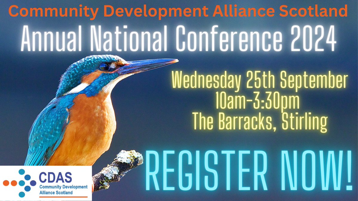 Community Development Alliance Scotland (@cdascotland) on Twitter photo ✨📢CDAS Bulletin- Out today!! 📢✨
📢Only 4 weeks to go until our conference
💥 What an amazing line up we have for you!
Keynote speaker <a href="/nmcinroy/">Neil McInroy</a> & input at panels
from <a href="/Clare_MacG/">Clare MacGillivray 🧡 🏴 🇵🇸</a> <a href="/SURFscot/">SURF</a> <a href="/scotrefcouncil/">Scottish Refugee Council 🧡</a> <a href="/CommEmpower/">CommunityEmpowerment</a> <a href="/SCDC_Org/">@SCDC_org</a> and lot's more!!
⏬🔶⏬
mailchi.mp/e5c771a1ec50/c… ✨📢CDAS Bulletin- Out today!! 📢✨
📢Only 4 weeks to go until our conference
💥 What an amazing line up we have for you!
Keynote speaker <a href="/nmcinroy/">Neil McInroy</a> & input at panels
from <a href="/Clare_MacG/">Clare MacGillivray 🧡 🏴 🇵🇸</a> <a href="/SURFscot/">SURF</a> <a href="/scotrefcouncil/">Scottish Refugee Council 🧡</a> <a href="/CommEmpower/">CommunityEmpowerment</a> <a href="/SCDC_Org/">@SCDC_org</a> and lot's more!!
⏬🔶⏬
mailchi.mp/e5c771a1ec50/c…