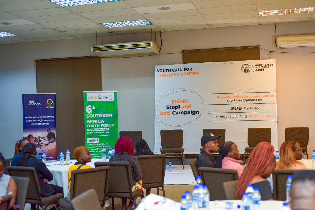 SAYoF_Health's tweet photo. We know that tobacco has been proven to be harmful, making it crucial to take measures to control its use. Developing effective strategies in response to tobacco use is essential, especially with the FCTC. ~ @molokele
#ThinkStopAct
#6thSouthernAfricaYouthForum https://t.co/qHxGK4lfwk