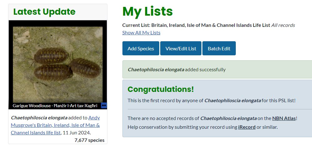 andymus1's tweet image. And of course, it becomes the first record of the species on @PSListing 😀✅