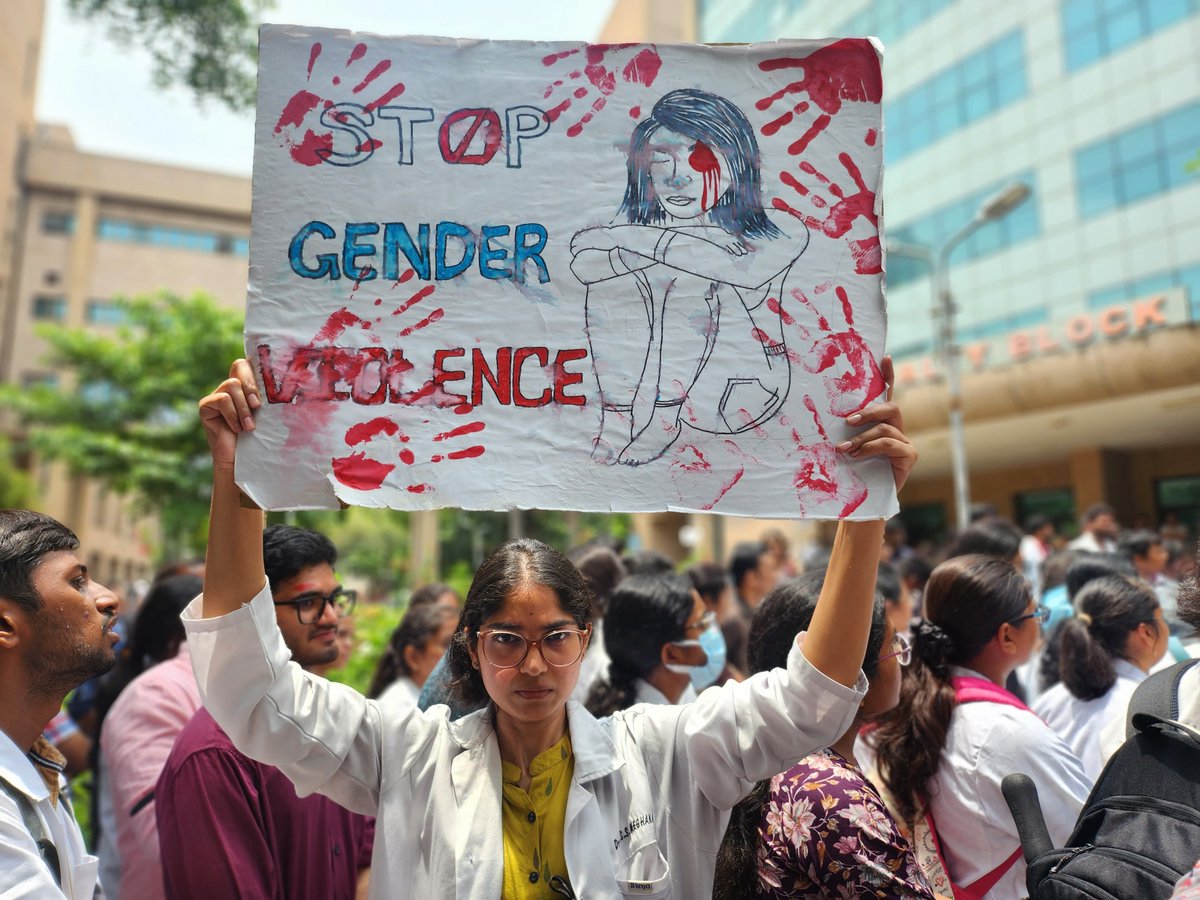 T juda along with NIMS RDA continues protest for 8th day  in solidarity with RGkar medical college ✊️✊️- at Nizam institute of medical college,hyderabad.
#shewantsjustice 
<a href="/the_hindu/">The Hindu</a>  <a href="/FAIMA_INDIA_/">FAIMA Doctors Association</a>