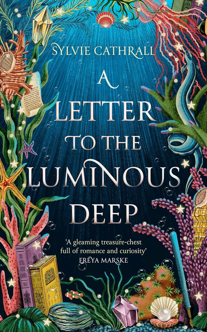 StNiniansLib's tweet photo. Started a lovely new book last night. It's an #epistolary - a word I find very difficult to say! A cosy fantasy under the sea pen pal mystery romance! Loving the style of writing so far. And the cover is delicious. @SylvieCathrall @orbitbooks #readbyexample https://t.co/dloBfkg88S