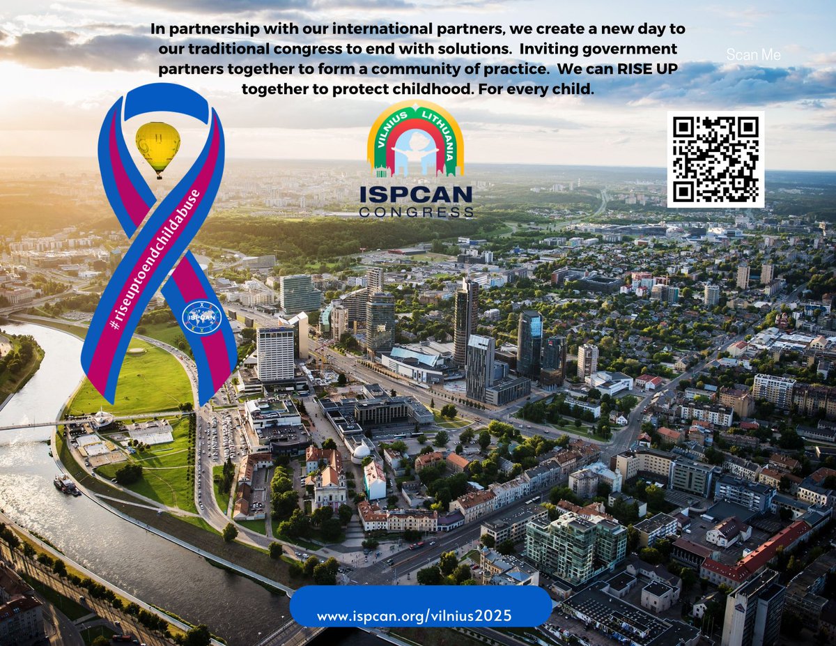 ISPCAN's tweet photo. Save the Date!
ISPCAN Vilnius Congress!
October 6-9, 2025
Theme: CHILD WELL-BEING IN A CHANGING REALITY
Learn More Here: https://t.co/X05an8vgo2
#ispcan
#riseuptoendchildabuse
#ChildWellbeing
#changingreality https://t.co/WOlmPQWV5N