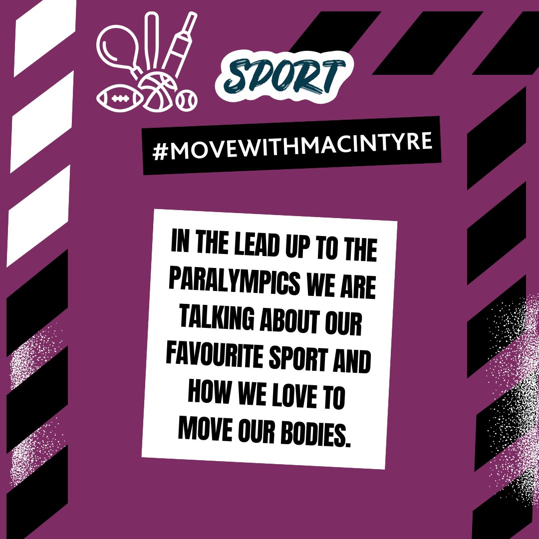 MeetMacIntyre's tweet photo. Sport brings the community together, it get's you out of the house and sometimes out of your head.
This week we will be hearing from people across MacIntyre on what they are excited to watch on the Paralympics and how they like to move their bodies. ๐
#MoveWithMacIntyre https://t.co/mAZuS36pMp