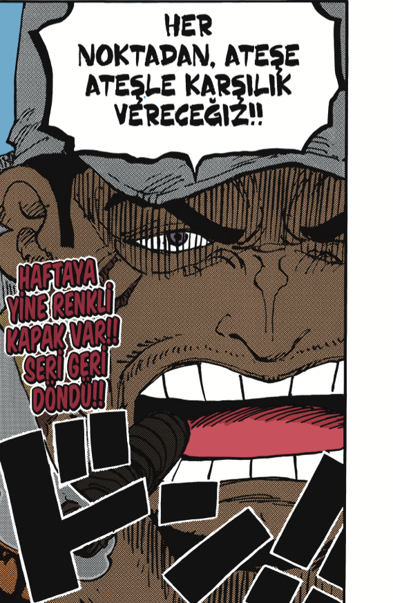 One Piece Paneli (@onepiecepaneli) on Twitter photo “Cehennemin yaşandığı bir çağda, filo amirali rütbesine ulaştım. Bizi nereden vurmaya çalışacakları umurumda değil… Her noktadan ateşe ateşle karşılık vereceğiz!!
#ONEPIECE #ONEPIECE1054
Panel ve Çeviri: <a href="/tortugaceviri/">Tortuga Çeviri</a> & <a href="/sadscans/">☹ SAD SCANS ☹</a> “Cehennemin yaşandığı bir çağda, filo amirali rütbesine ulaştım. Bizi nereden vurmaya çalışacakları umurumda değil… Her noktadan ateşe ateşle karşılık vereceğiz!!
#ONEPIECE #ONEPIECE1054
Panel ve Çeviri: <a href="/tortugaceviri/">Tortuga Çeviri</a> & <a href="/sadscans/">☹ SAD SCANS ☹</a>