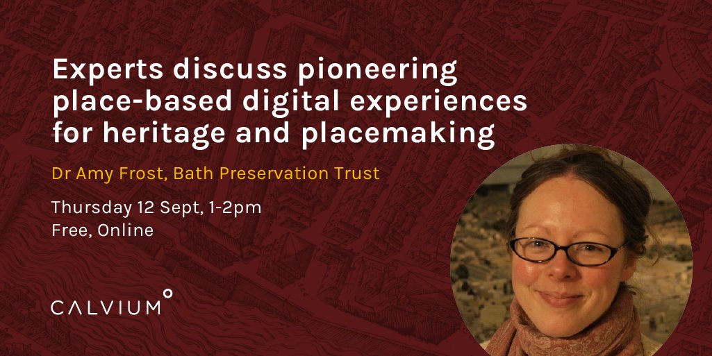 Calvium (@calvium) on Twitter photo Join heritage + placemaking experts to discuss how digital technologies can provide new forms of accessibility + interpretation, helping to tell seldom heard stories and histories.
eventbrite.co.uk/e/out-of-the-a…
Thu 12 Sept 1-2pm
Free, online
Featuring <a href="/VisitWestUK/">Visit West</a> <a href="/BathPresTrust/">Bath Preservation Trust</a> Join heritage + placemaking experts to discuss how digital technologies can provide new forms of accessibility + interpretation, helping to tell seldom heard stories and histories.
eventbrite.co.uk/e/out-of-the-a…
Thu 12 Sept 1-2pm
Free, online
Featuring <a href="/VisitWestUK/">Visit West</a> <a href="/BathPresTrust/">Bath Preservation Trust</a>