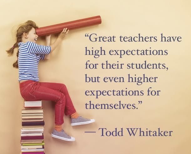 Great teachers have high expectations for their students, 

but even higher expectations for themselves.

#education #teachers #leadership #sped #autism #teachertwitter