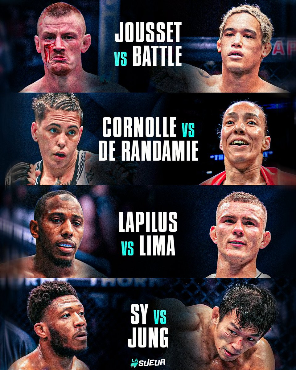 LaSueur_off's tweet photo. Les combattants français sur la carte de l'#UFCParis ! 🇫🇷

Objectif : 9 victoires sur 9. 😤 https://t.co/Km6X3WT2A8