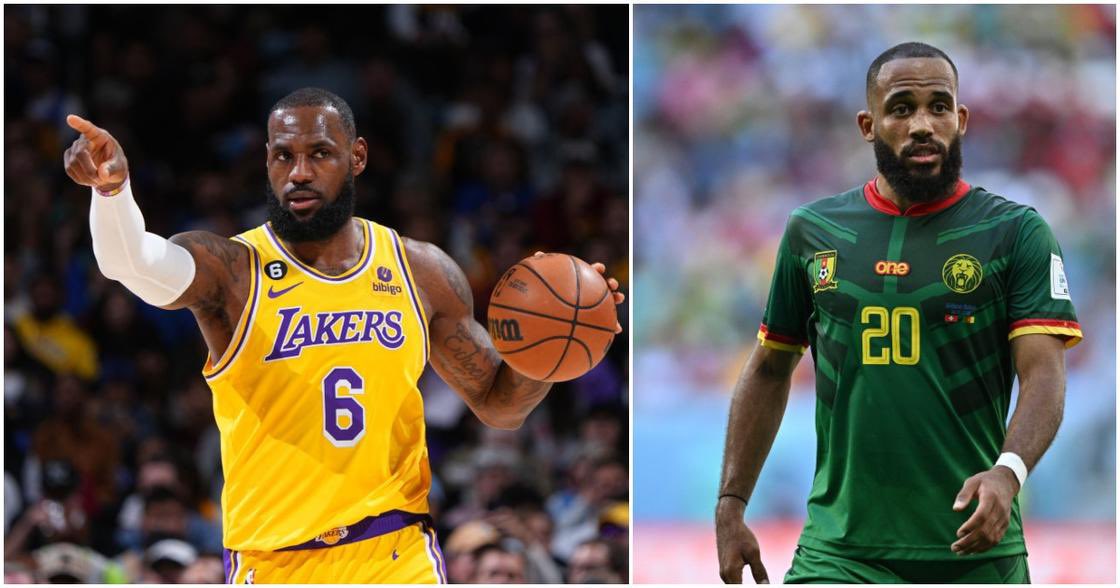 UTDKobi's tweet photo. LeBron James and Mbeumo https://t.co/qpBZWDcqTE
