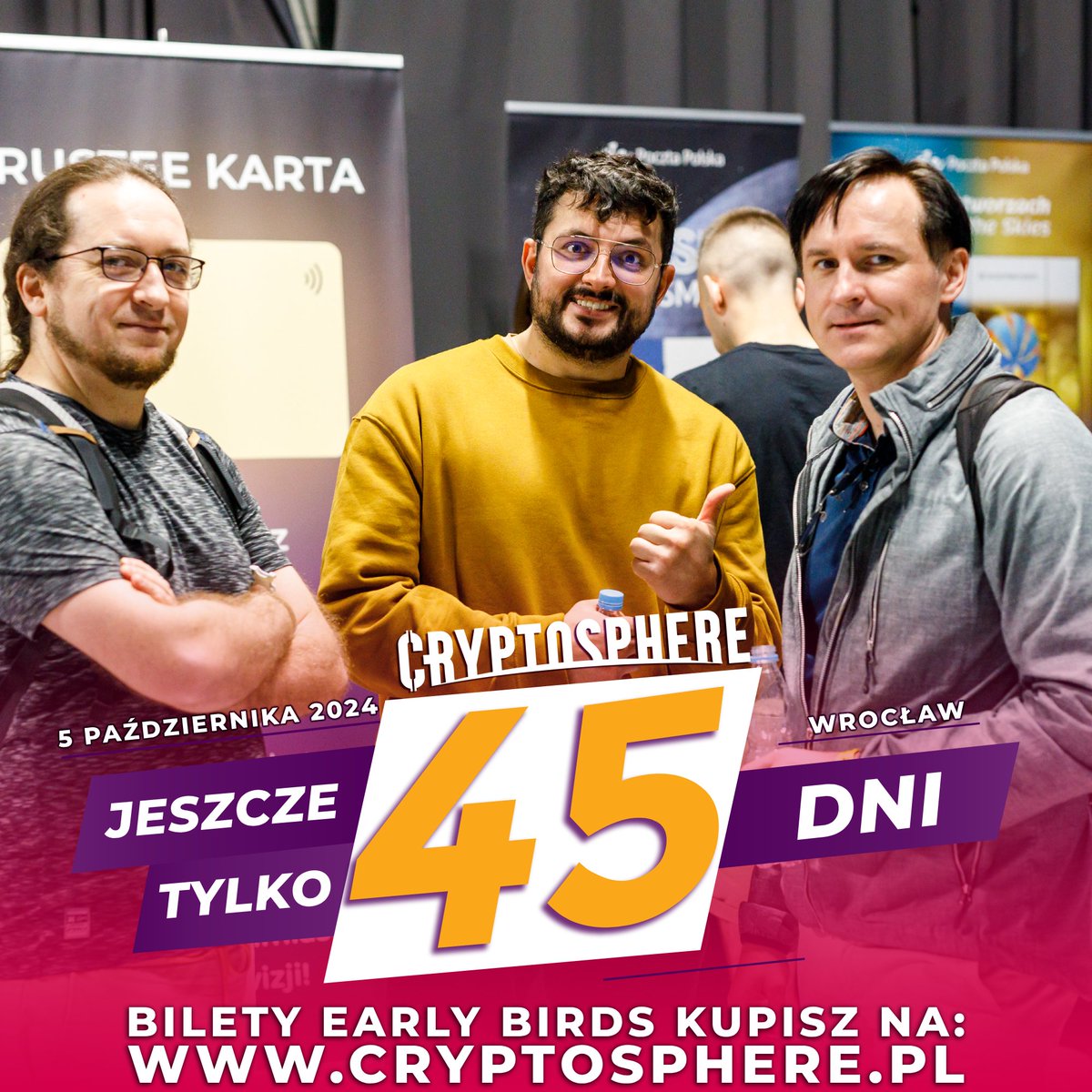 WBIJAJ na #CryptoSphere 🚀
POZNAWAJ nowe osoby!
NAWIĄZUJ relacje 🤝

Tutaj spotkasz mnóstwo wartościowych osób, z którymi porozmawiasz:
✅ o swoich ulubionych projektach,
✅ o nadchodzących trendach,
✅ a może wspólnie stworzycie własny projekt🔥

Bilety: cryptosphere.pl