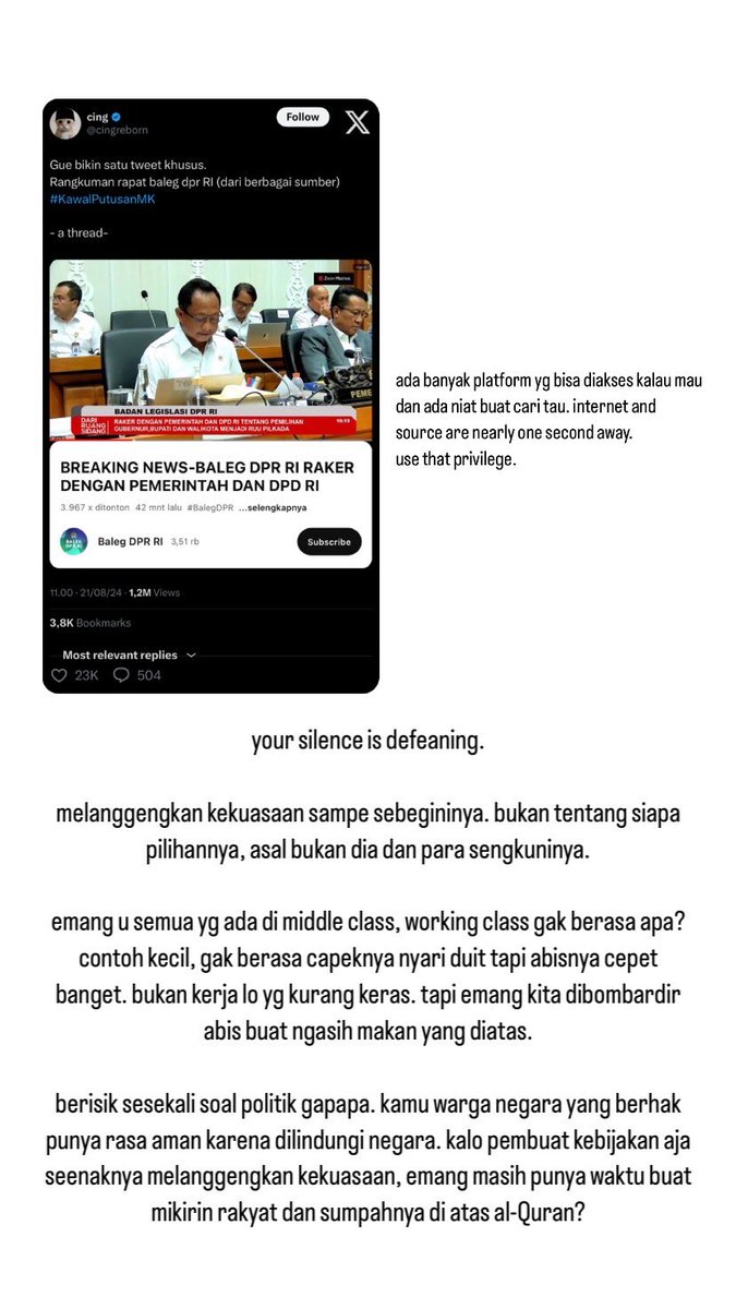 minfaery's tweet photo. posting this here untuk temen temen yang masih harus meraba cacat konsitusi apa sih yg sedang terjadi di Indonesia. https://t.co/eLoe91mdRW