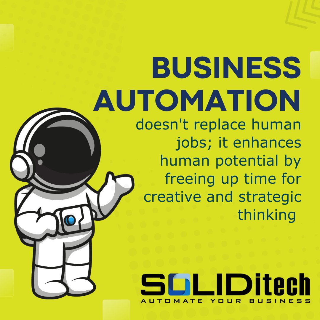 soliditech's tweet image. Business automation streamlines tasks, boosts efficiency, and frees employees for strategic work, resulting in higher productivity and cost savings.

Find out more: hubs.la/Q02LpjPY0

#BusinessAutomation #Software #SOLIDitech #AutomateYourBusiness #BusinessEfficiency