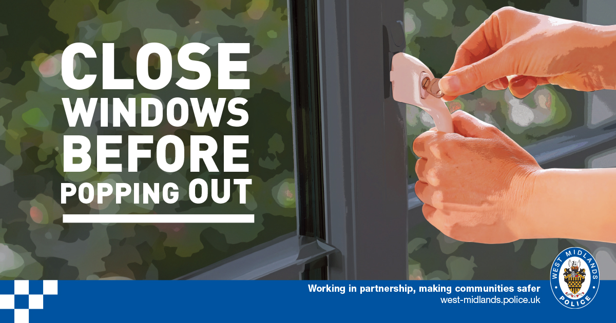 DudleyPolice's tweet photo. Good morning! The sun is shining again and so we're urging everyone to make sure they've left their home secure if heading out for the day. Check out our latest crime prevention advice: https://t.co/fNANxL4hAm #crimeprevention #burglary #lighternights #homesecurity #localpolicing https://t.co/Y7pMWC0CA5