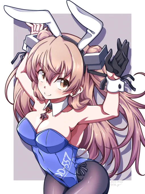 過去絵のバニー絵貼ってお茶を濁しませう...ジョンストンバニーさんの方はミス鍵にアップしてた本来の彩度Verです...#バニーの日 