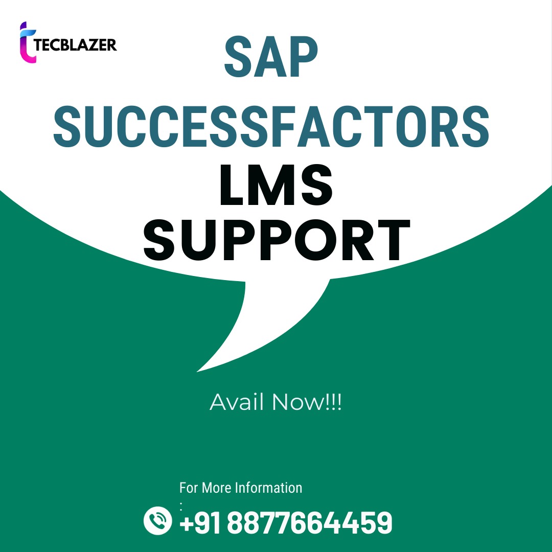 Saikrisna0903's tweet image. SAP SuccessFactors LMS Support with our expert-led training. Master LMS  functionalities and enhance your HR skills for better organizational management.
Contact us +91 8877664459
#SAPSuccessFactors #LMSSupport #LMSTraining