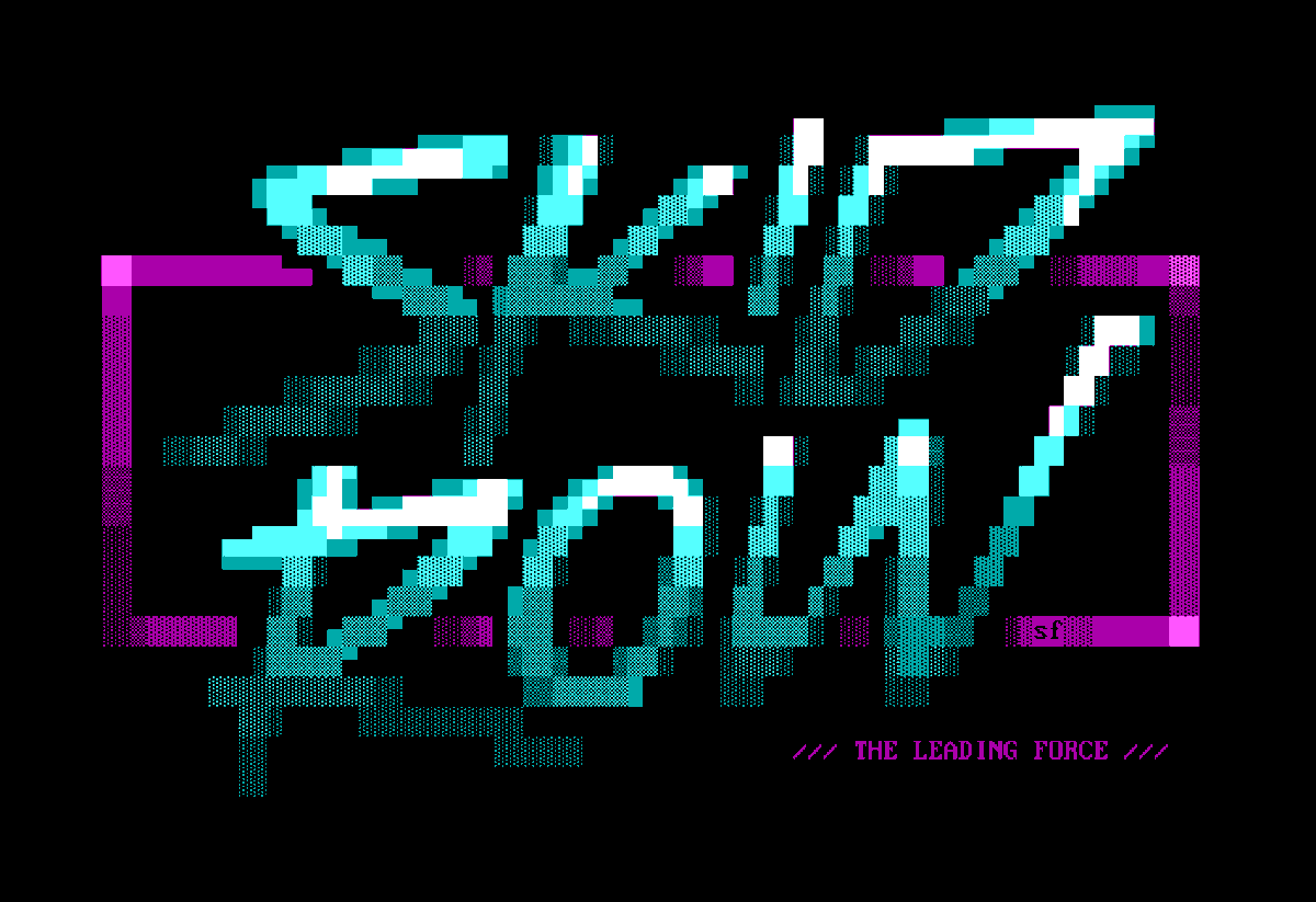 SanderFocus's tweet image. New ANSI logo for Skid Row! 
#ascii #textmode #bbs #typography #logo
