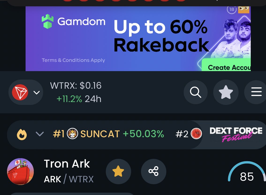 arkontron's tweet photo. Dextools socials have been updated for $Ark on #Tron. Hit star button to boost dex score. 

https://t.co/JIsBY3zQje

Hail #JustinSun #TRON 

#ARK  #ArkTrx #Sundog #TRXMEME https://t.co/sqqbCgOPD8