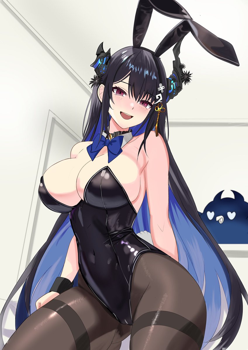 Rijeka1918's tweet photo. #バニーの日
#RavenCrafts
#NerissaRavencroft

Aug 21＝bunny day
バニーなのNerissa様を描いてみました。
どことは言いませんが上からも良いけどやはり下からがいいですね。

↓透過(transparent)あります https://t.co/Yej5V5200i